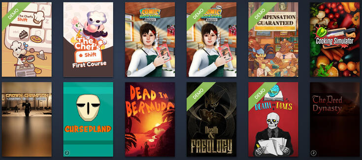 The Chef's Shift | Comic Book Store | Cooking Simulator | Crown Champion | Cursedland | Dead In Bermuda | The Deed Dynasty